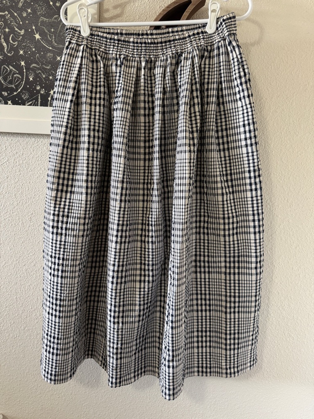 No. 6 Mel Skirt in navy/white gingham - like new!